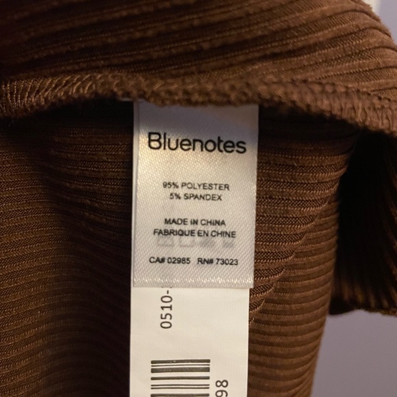 Bluenotes Long Sleeve Womens Button-Up Top Shirt With Collar - Picture 5 of 5